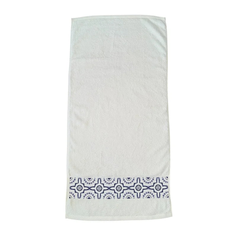 Navy Tile Design 2 - Towel Set 3 Pieces