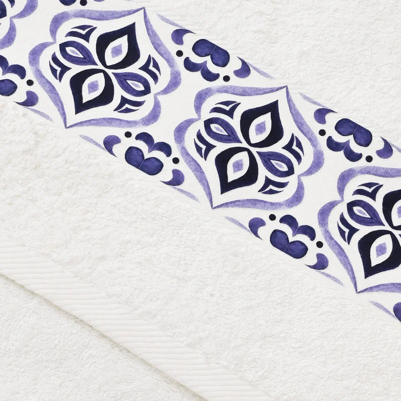 Navy Tile Design 2 - Towel Set 3 Pieces