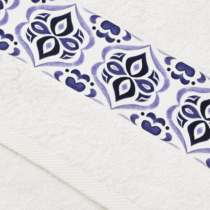 Navy Tile Design 2 - Towel Set 3 Pieces
