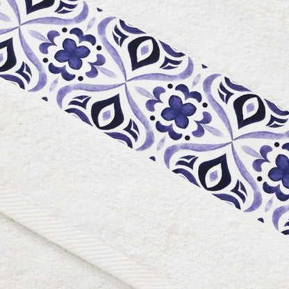 Navy Tile Design 2 - Towel Set 3 Pieces