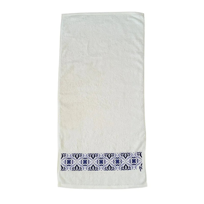Navy Tile Design 2 - Towel Set 3 Pieces
