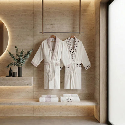Premium Fourth Bathrobe and Towel Set (6 Pieces)