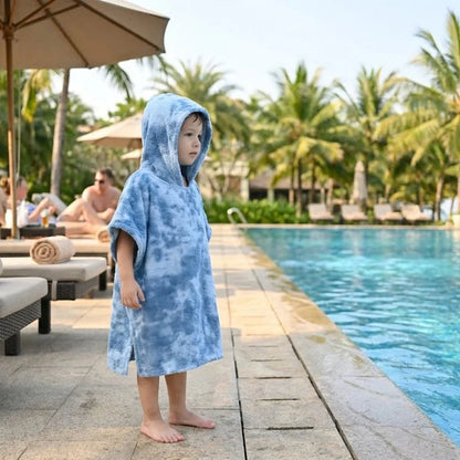 Kids Tie-Dye Hooded Poncho Towel